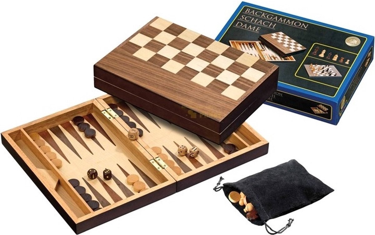 Philos Schach-Backgammon-Kassettenfeld 40 mm, Königshöhe 76 mm