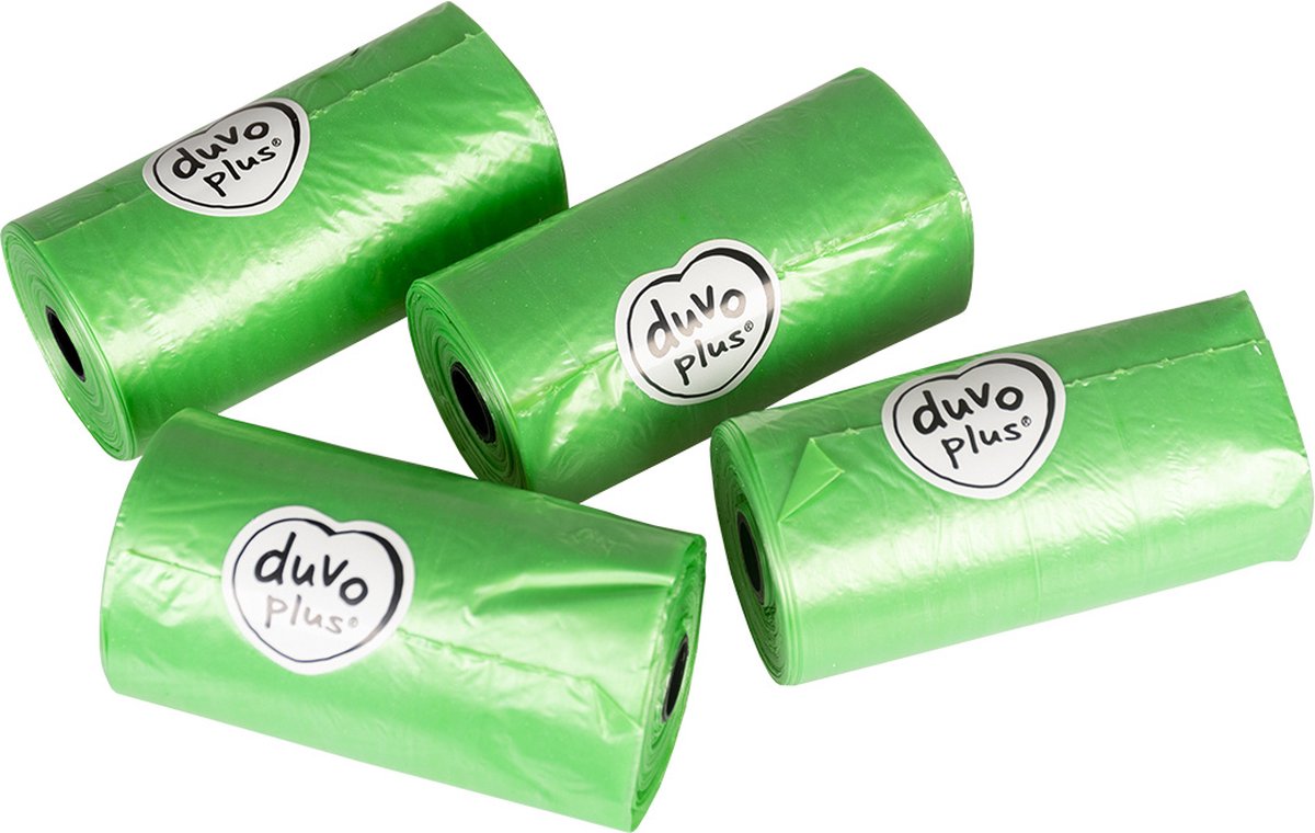 Duvo plus – Hundekotbeutel – Hundekotbeutel, umweltfreundlich, biologisch abbaubar, Komfortpackung 300 Stück – 23 x 33,3 cm, grün – 300 Stück