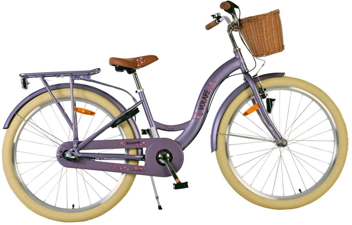 Volare Blossom Kinderfahrrad – Mädchen – 26 Zoll – Lila – Nexus 3 Gänge