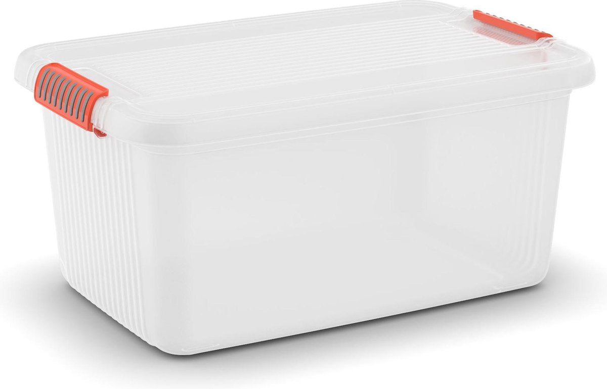 Kis K Latch Aufbewahrungsbox l mit Deckel 43 l transparent