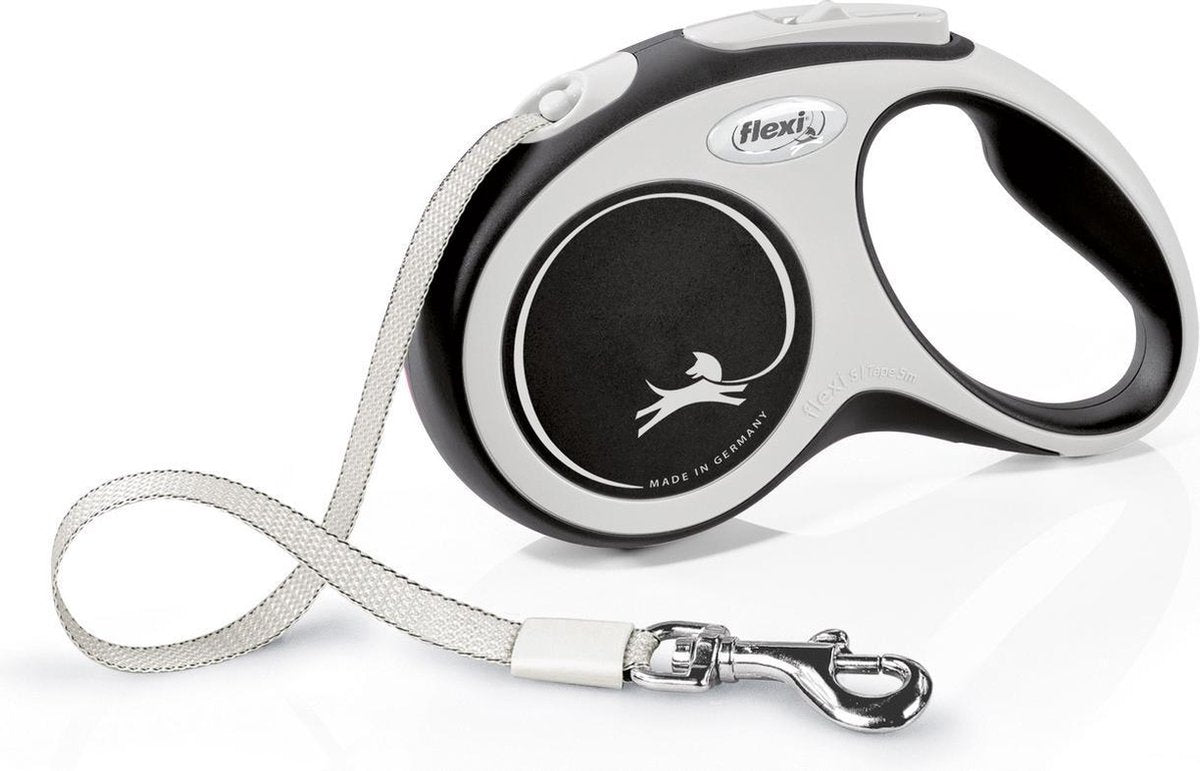 Flexi New Comfort - ausziehbare Hundeleine - S - 5 m - Schwarzgrau - <12kg