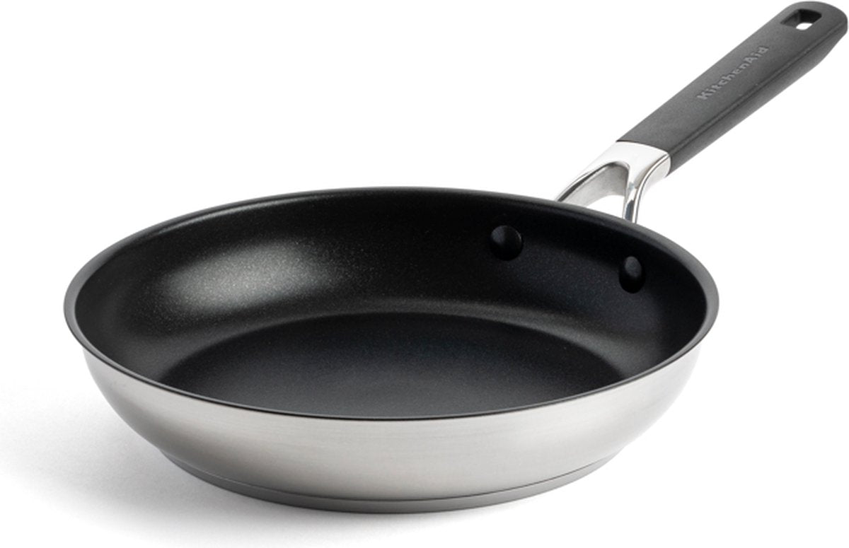 Kitchenaid klassische Edelstahl-Bratpfanne ø24 cm – Edelstahl – Induktion – antihaftbeschichtet
