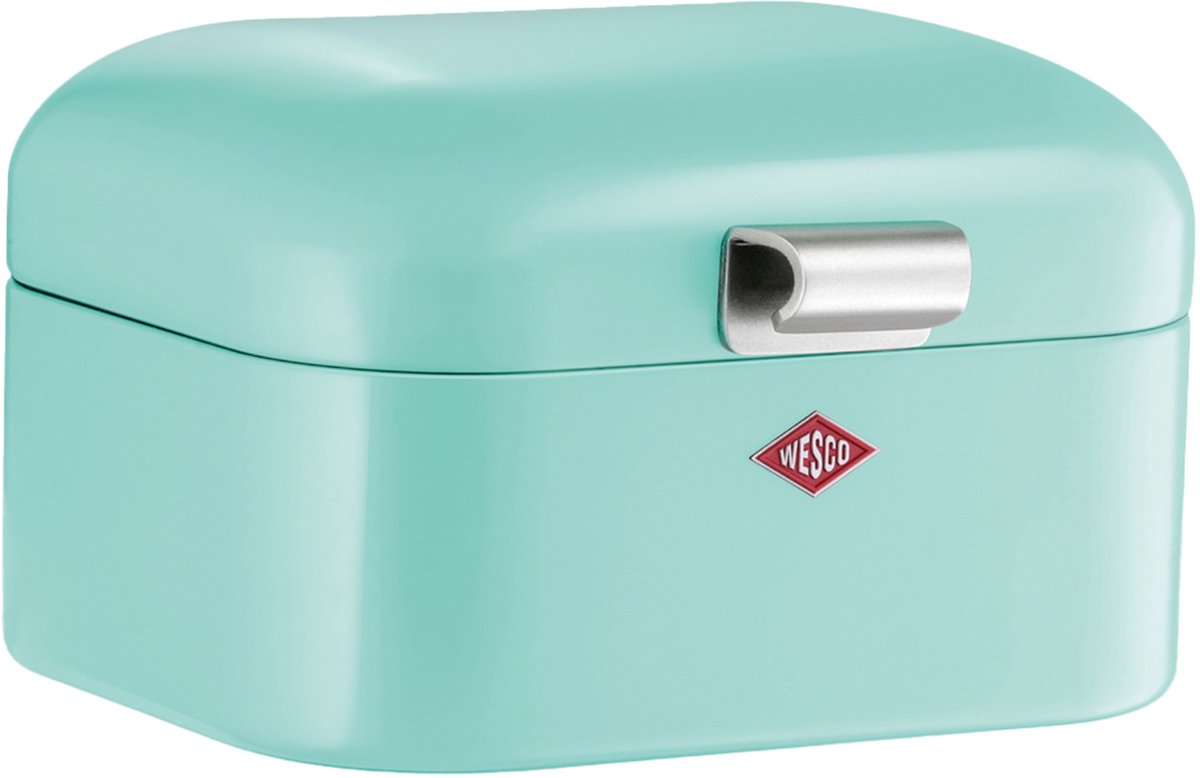 Wesco Mini Grandy Brotkasten | 2 Liter - Größe S | Metall - Minze | Brotkasten