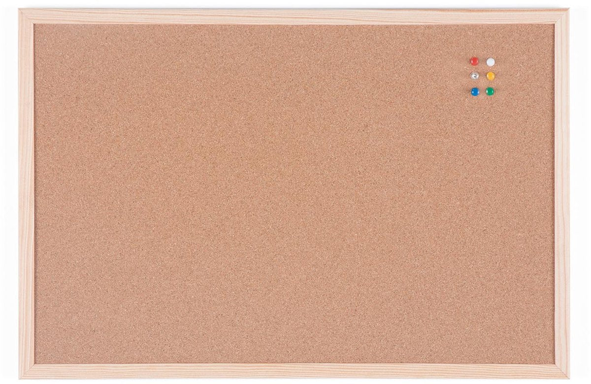 Bi-office kurkbord met houten kader | ft 60 x 40 cm