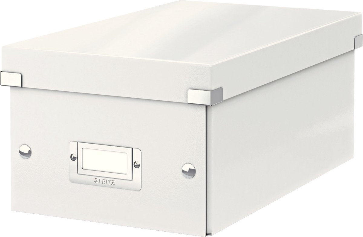 Leitz Wow Click Store Aufbewahrungsbox aus Karton – 84 % recycelter Karton – 20,6 x 15 x 35,2 cm (B x H x T) – ideal für das Büro und die Arbeit von zu Hause aus – weiß