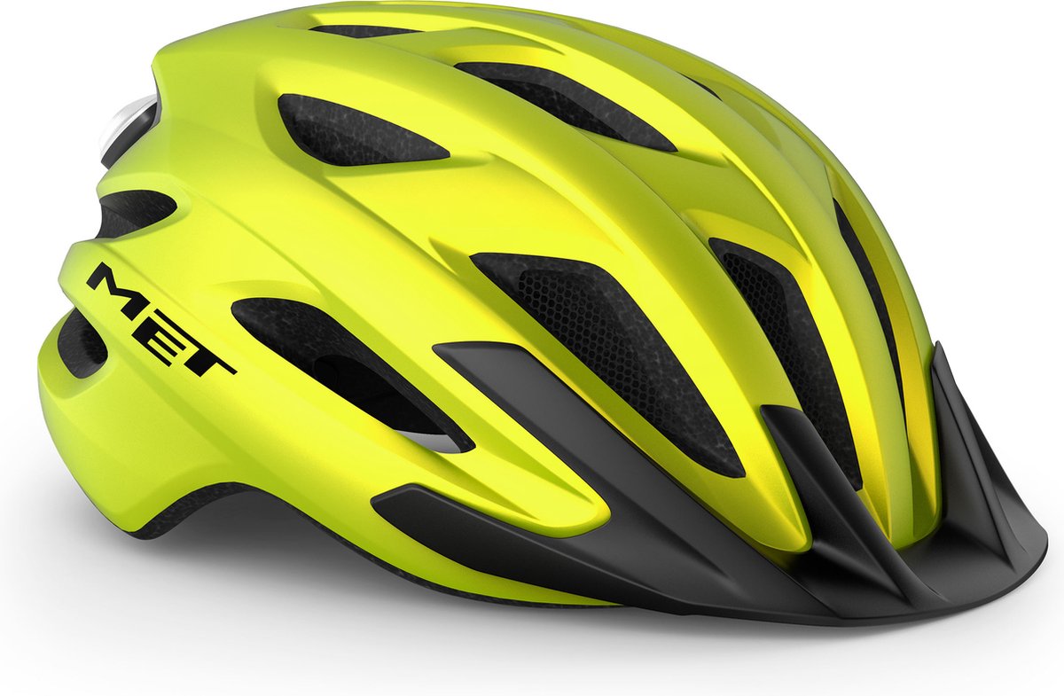 Mit Crossover-Fahrradhelm für Damen und Herren – City-Fahrradhelm für Erwachsene – Größe XL – Limettengelb Allic matt