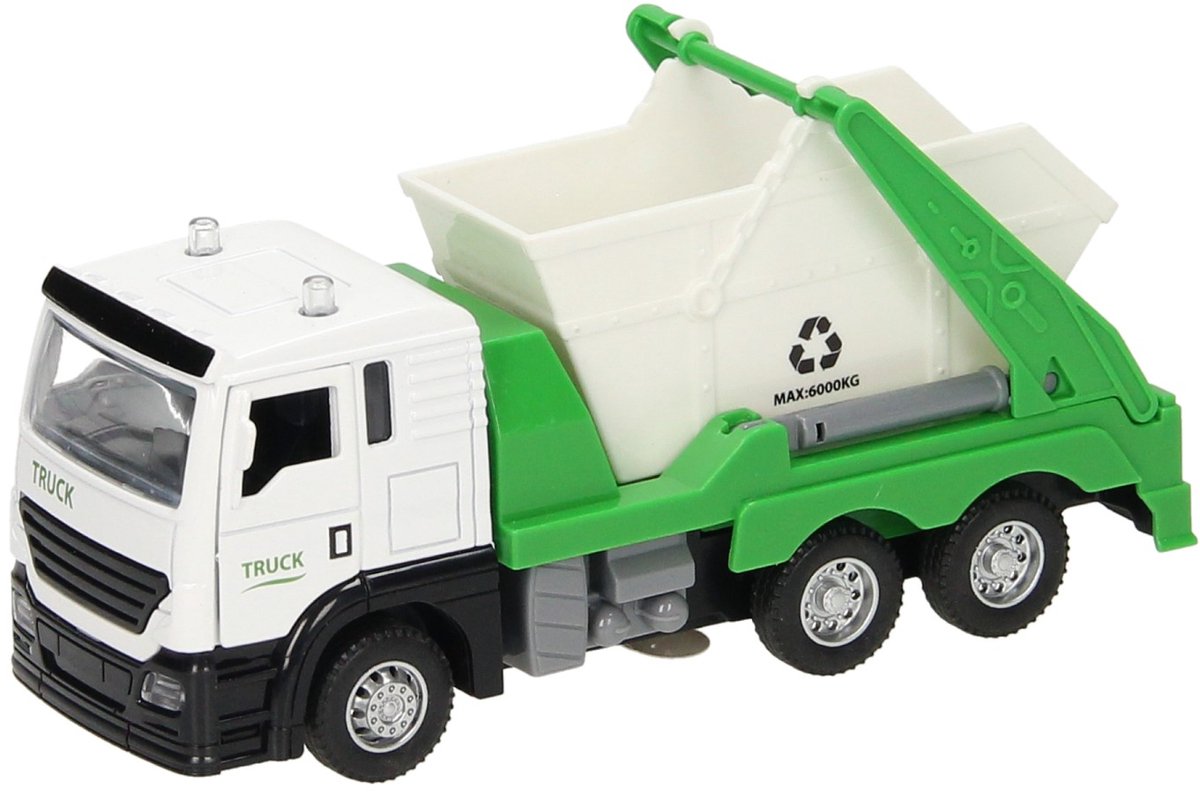 LKW mit Abfallcontainer-Lichtgeräusch