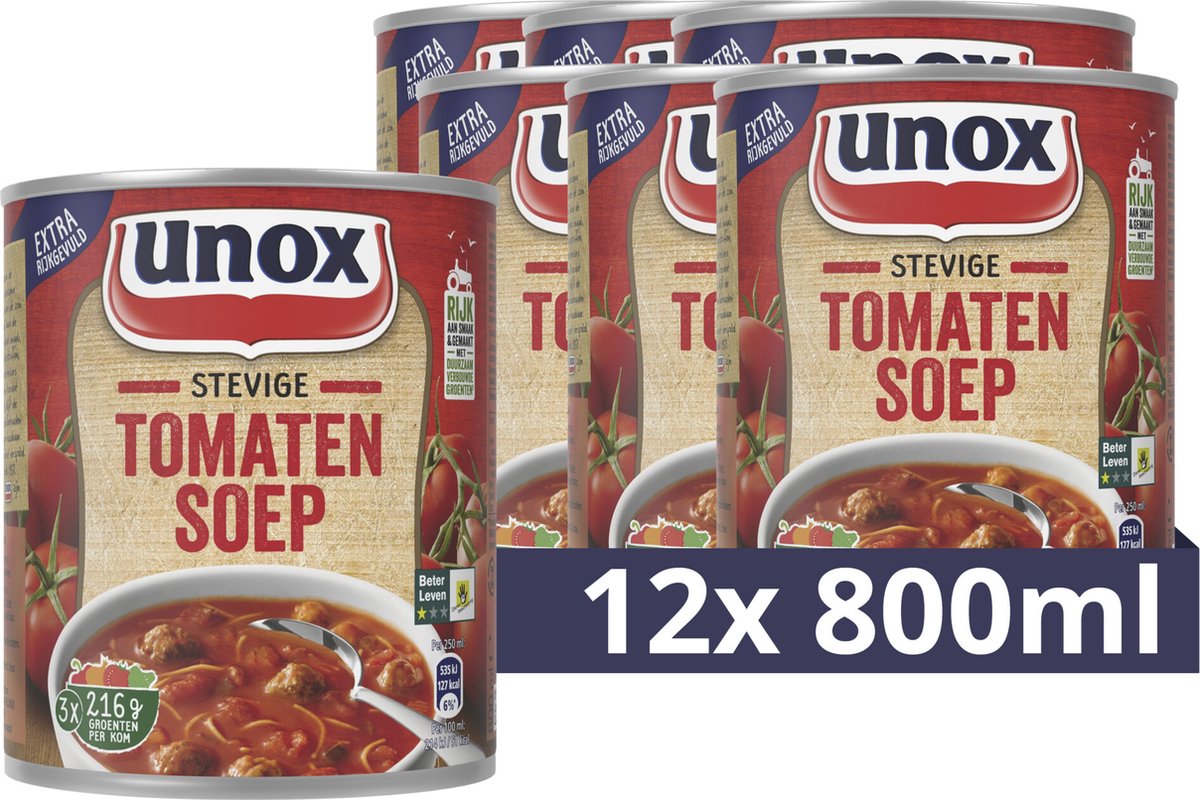 Unox herzhafte Tomatensuppe Dose (12x 0,8 Liter)