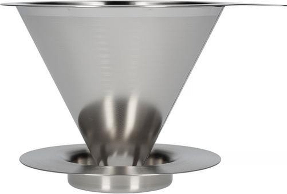 Hario Dripper V60-02 – Doppelmaschiger Metalltropfer aus Edelstahl
