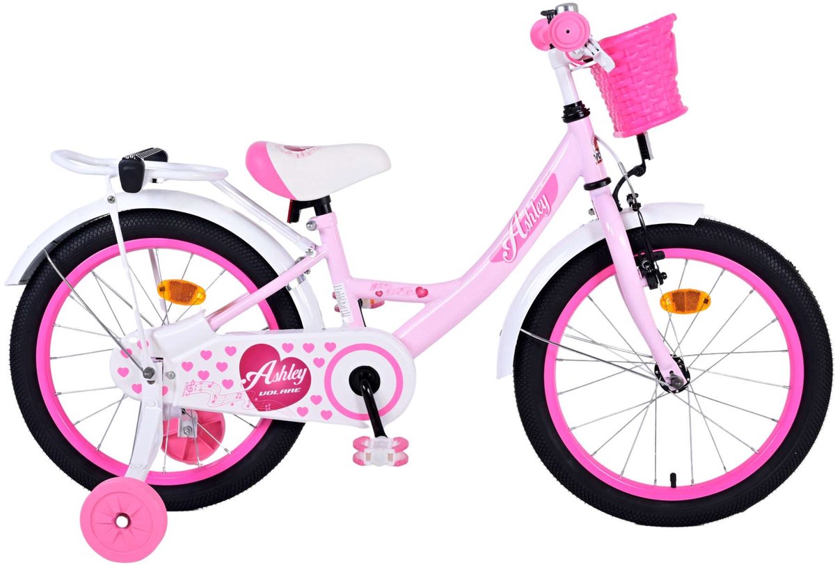 Volare Ashley Kinderfahrrad – Mädchen – 18 Zoll – Rosa