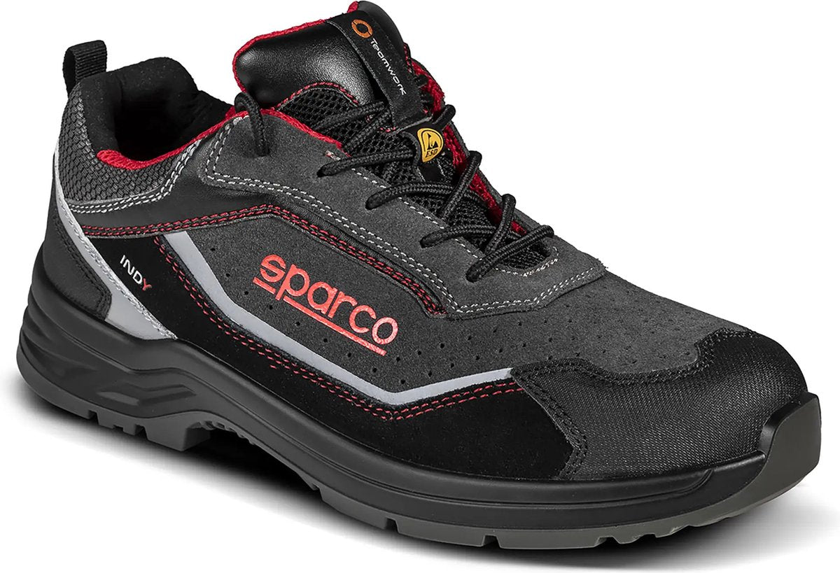 Sparco Arbeitsschuhe S1PS – Indy Detroit – Schwarz Grau – Schwarz – 42