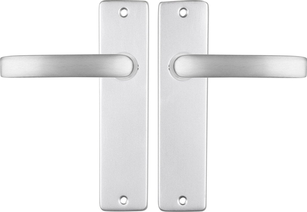 Starx deurklink aluminium – deurbeslag – deurkruk met schild – blind - deurklink blok – 43 x 180 x 㘠18 mm