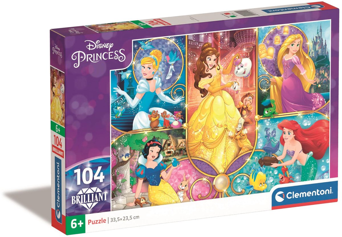 Clementoni – Puzzle – 104 Teile – Brillante Prinzessin – Puzzle für Kinder – ab 6 Jahren