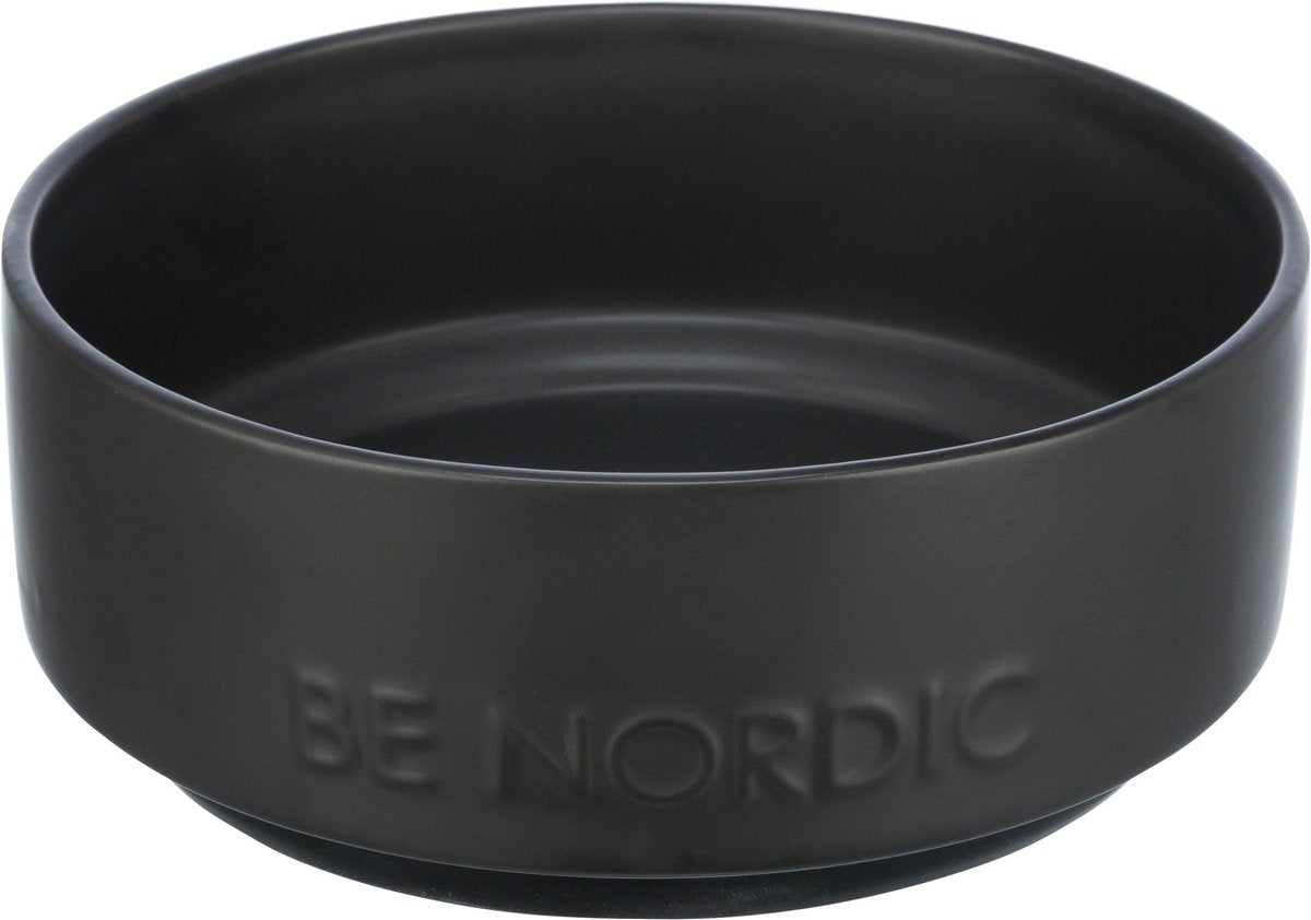 Trixie Be Nordic Hundenapf aus Keramik, Gummi, schwarz