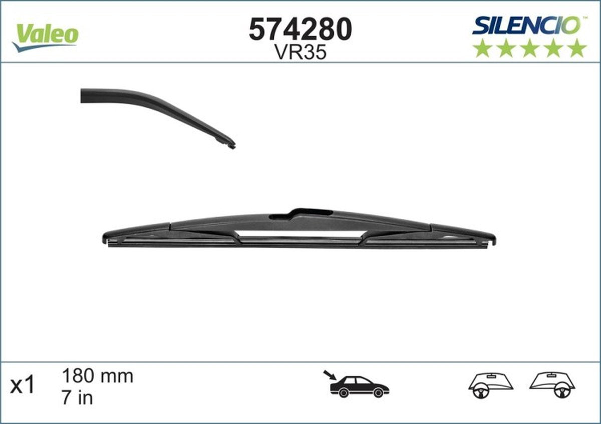 Valeo - Silencio VR35 Heckwischer - 18cm (1x)