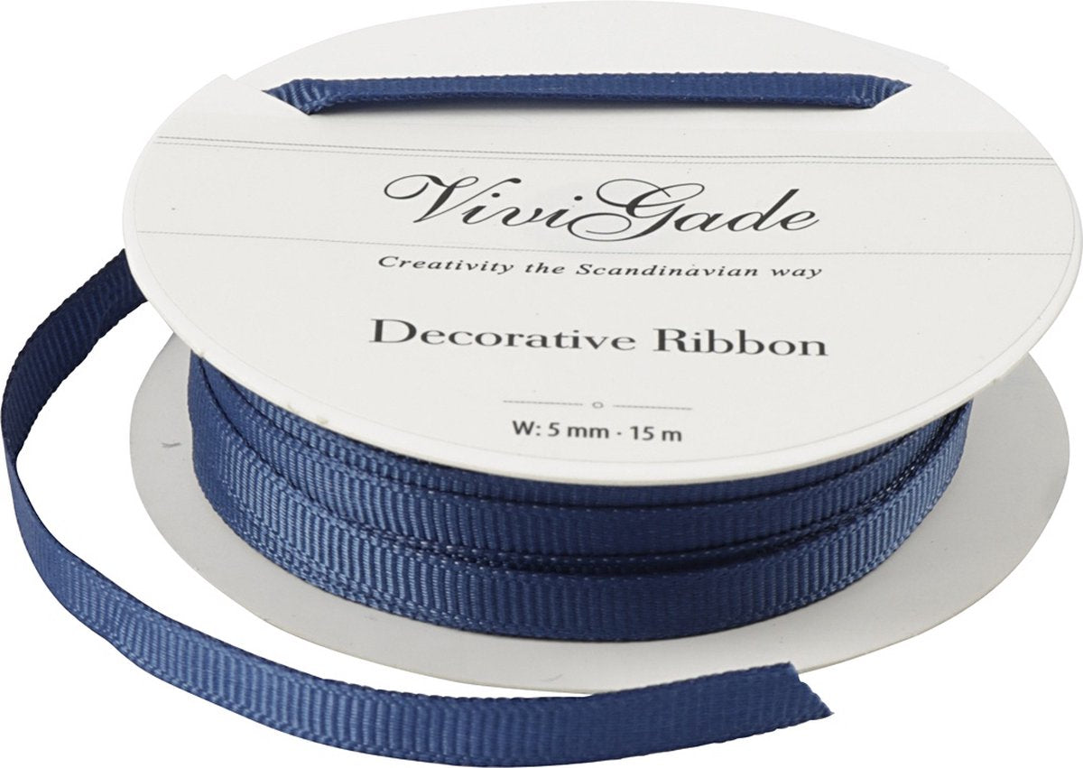 Kreativunternehmen Dekoration Lint Blue, 15m