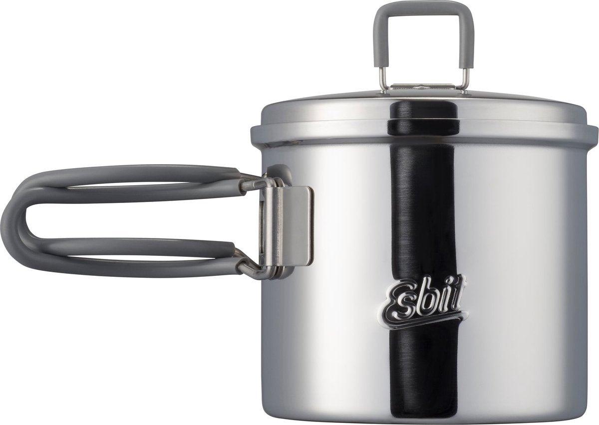 Esbit Kochtopf - 625 ml - Klappgriff - Edelstahl - Volumenanzeigen