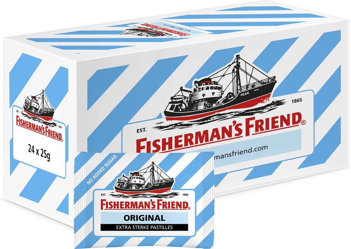 Fisherman's Friend Original zuckerfrei – 24 Beutel x 25 Gramm