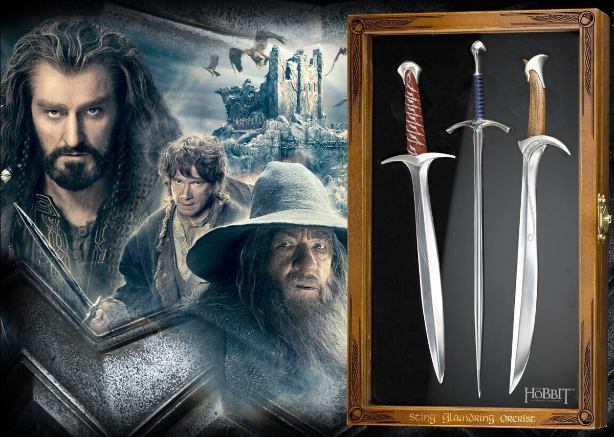 Das edle Collection-Set aus drei Brieföffnern (Sting, Glamdring, Orcrist)