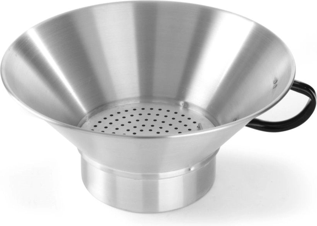 Hendi frituurvergiet aluminium – vaste bodem – uitneembare zeef – ø 400 mm – h 170 mm