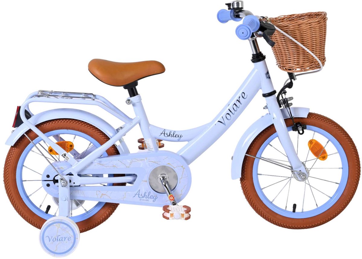 Volare Ashley Kinderfahrrad – Mädchen – 14 Zoll – Pastellblau