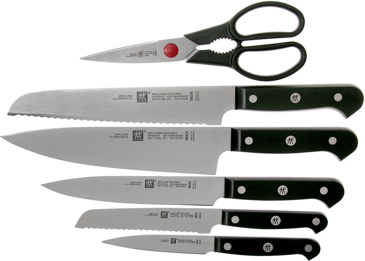 Zwilling Gourmet-Messerblock 6-teilig – mit Kis-Technologie – Eschenholz