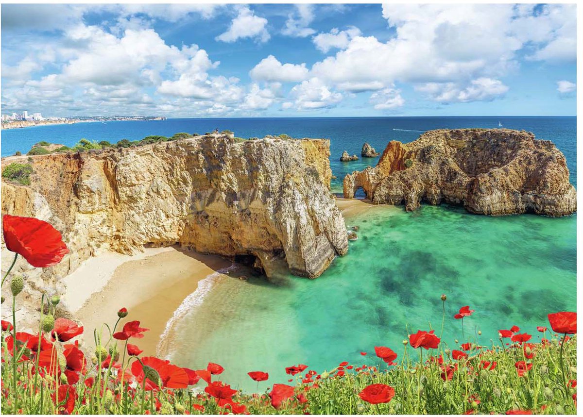 Ravensburger Puzzle Mohnblumen an der Algarve Portugal, 1000 Teile.