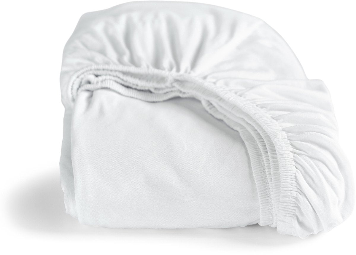 Cinderella - hoeslaken (tot 35 cm) - jersey - 90x200 cm 210 cm - white