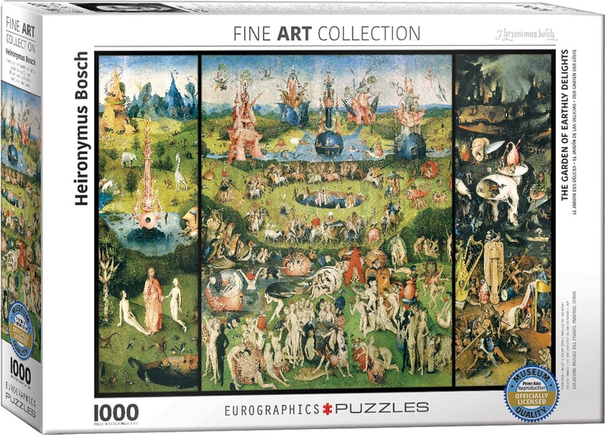 Eurographics – Der Garten der irdischen Freuden – Hieronymus Bosch – 1000 Teile 68×48cm (B×H) – Kunstpuzzle