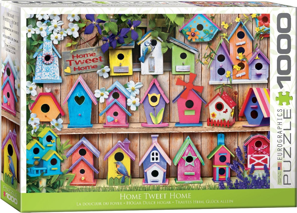 Eurographics - Home Tweet Home (Vogelhäuschen) - 1000 Teile 68×48cm (B×H) – Puzzle