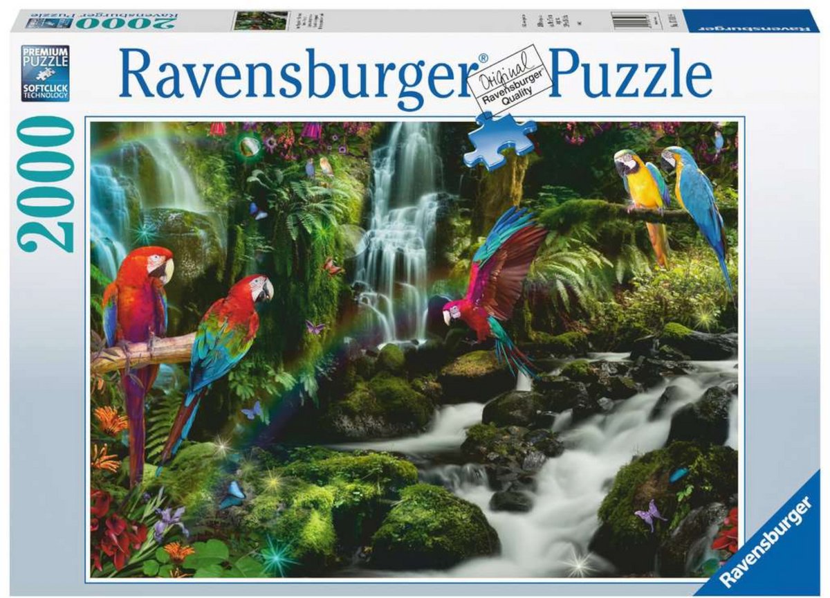 Ravensburger Puzzle Bunte Papageien im Dschungel - Puzzle - 2000 Teile