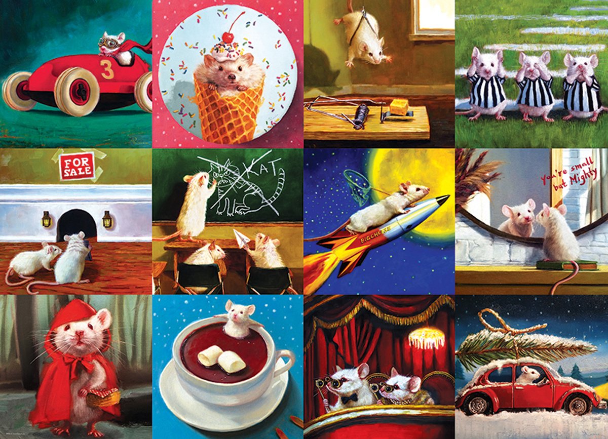 Eurographics – Lustige Mäuse – Lucia Heffernan – 1000 Teile 68×48cm (B×H) – Puzzle
