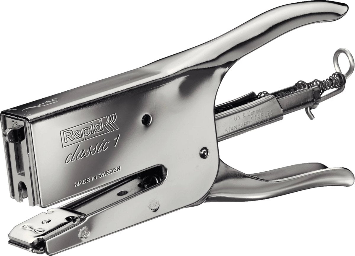 Rapid Classic Heftgerät K1 – bis zu 50 Blatt – Heftklammern Nr. 24 6 Chrom