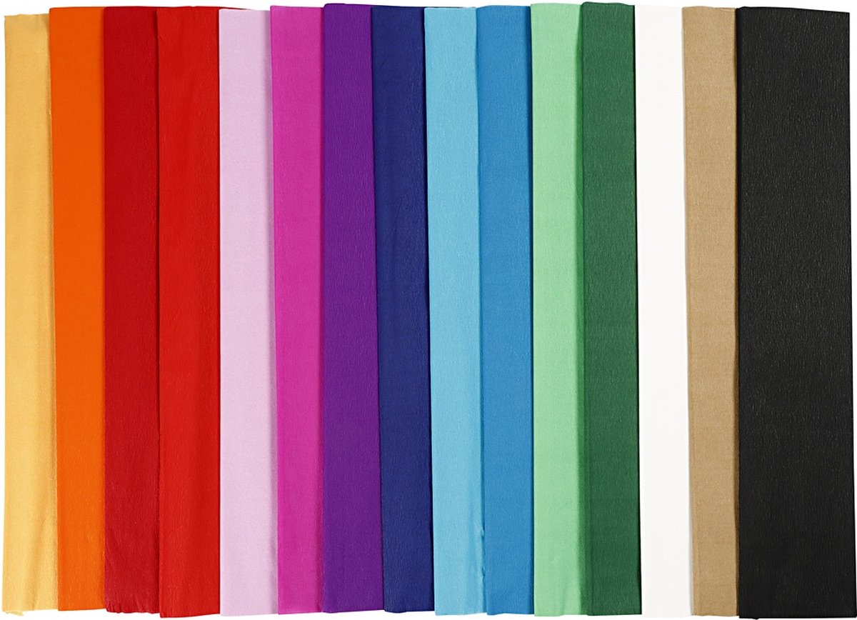 Creativ Company Crepe Papier Basic Colors, 15st.