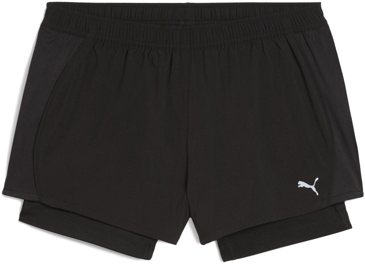 Puma W Run Velocity 2in1 3 kurze Damen-Sporthose – Schwarz