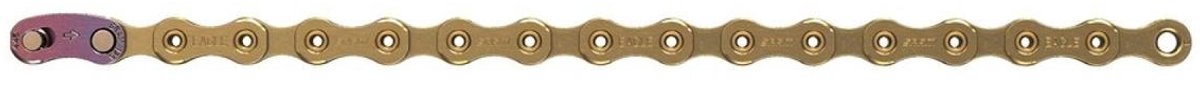 Sram-Kette xx1 Eagle Hollow Pin 12-fach inkl. Powerlock 126 Glides Gold