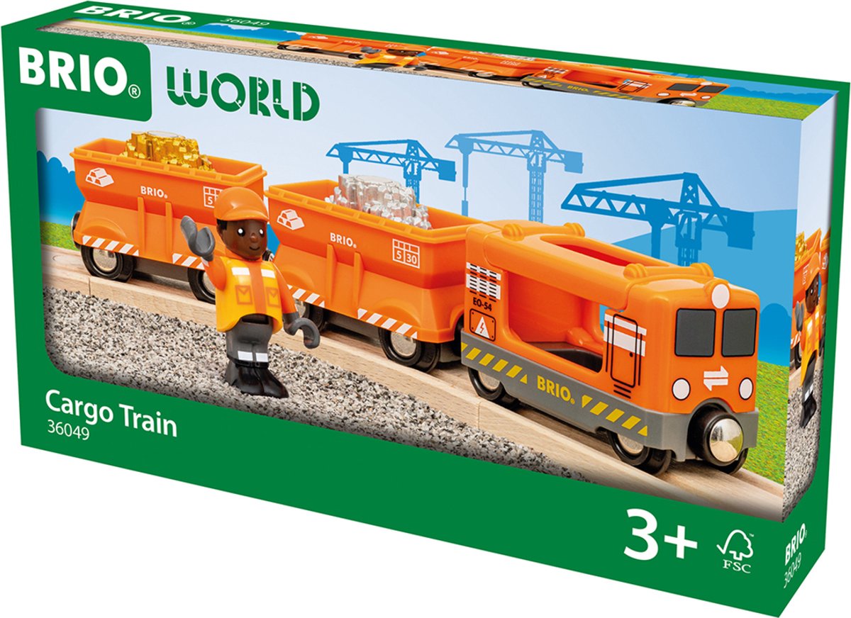 Ravensburger Brio - 36049 Güterzug | Spielzeugeisenbahn mit Gold- und Silberladung für Kinder ab 3 Jahren