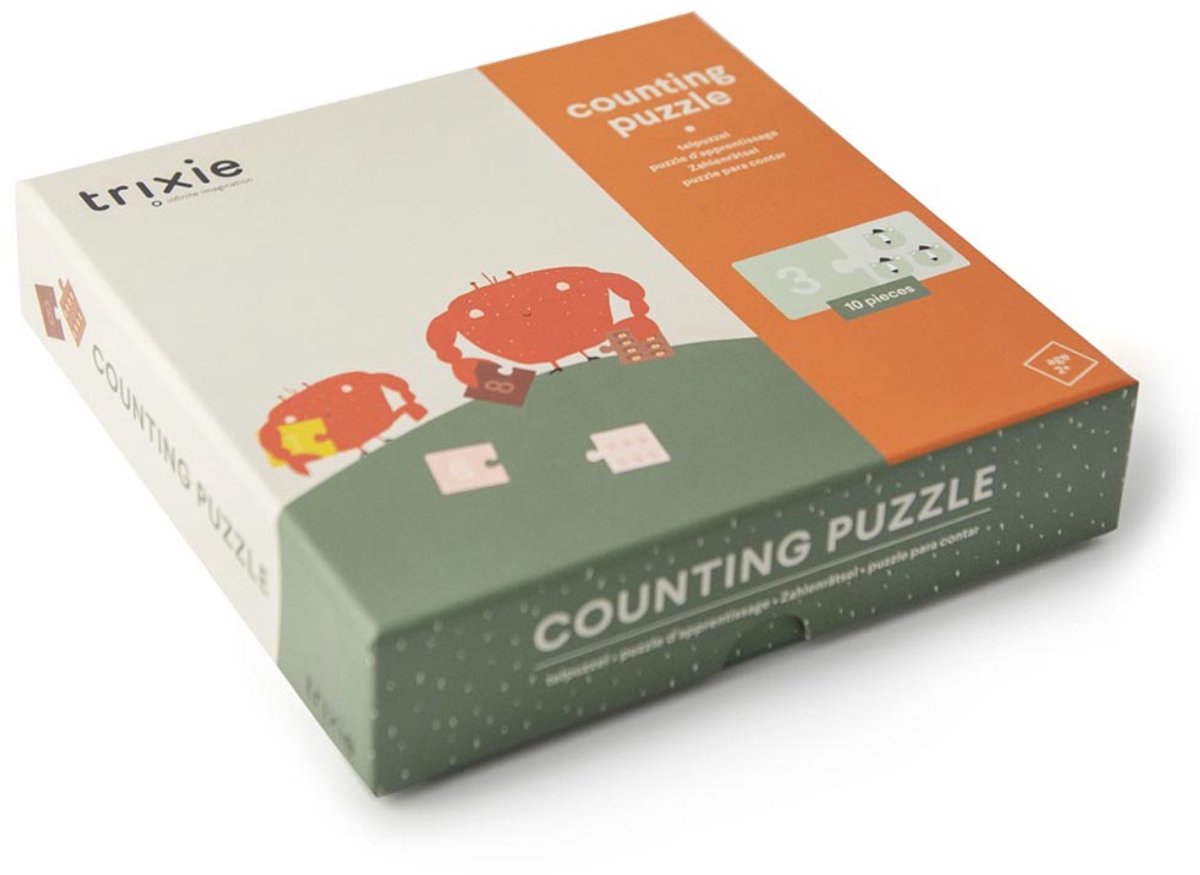 Trixie Zählpuzzle - Tierpuzzle - 20 Puzzleteile - Puzzle für Kinder