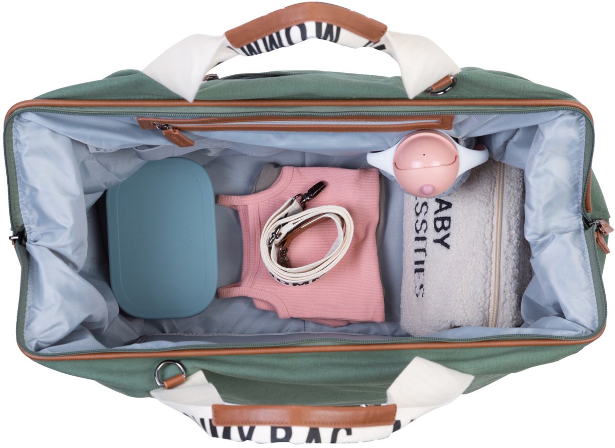 Childhome Mommy Bag® Stilltasche – Wickeltasche – Grün – 5 kg Tragkraft – 55 x 30 x 40 cm – 58 l