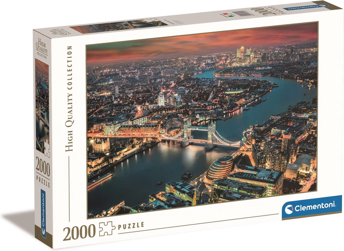 Clementoni – Puzzle – 2000 Teile – Luftaufnahme von London – Puzzle für Erwachsene – hochwertige Sammlung