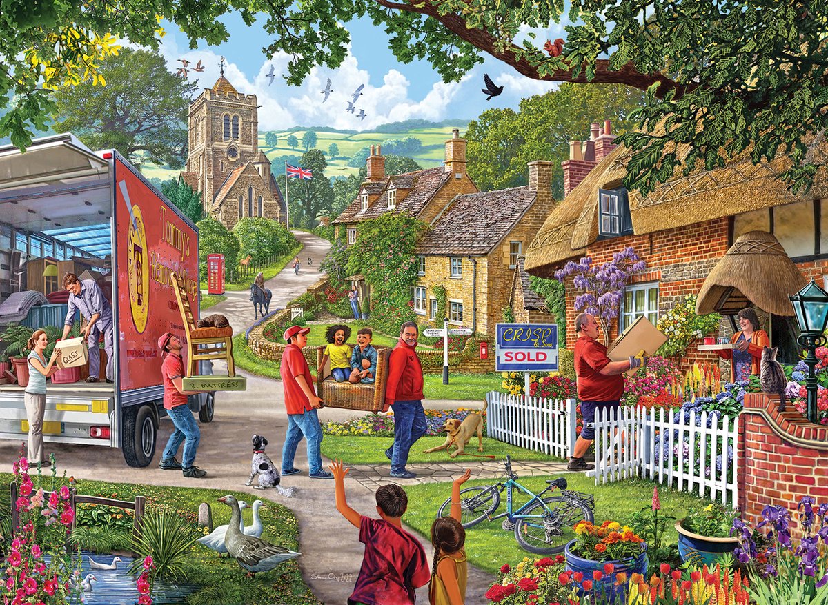Gibsons – Moving Day (von Steve Crisp) – 500 Teile 48×34cm (B×H) – Puzzle für Erwachsene