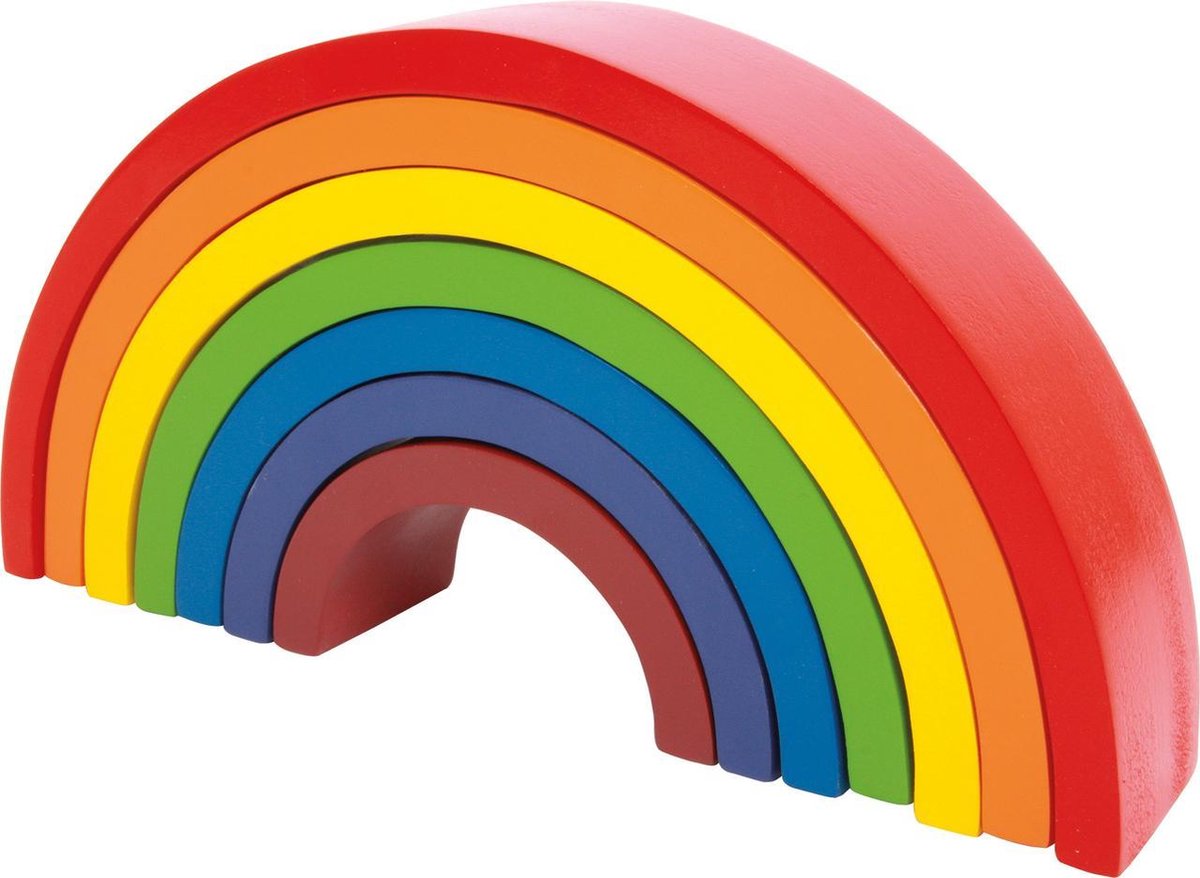 Kleiner Fuß - Holzbausteine Regenbogen, 9dlg.