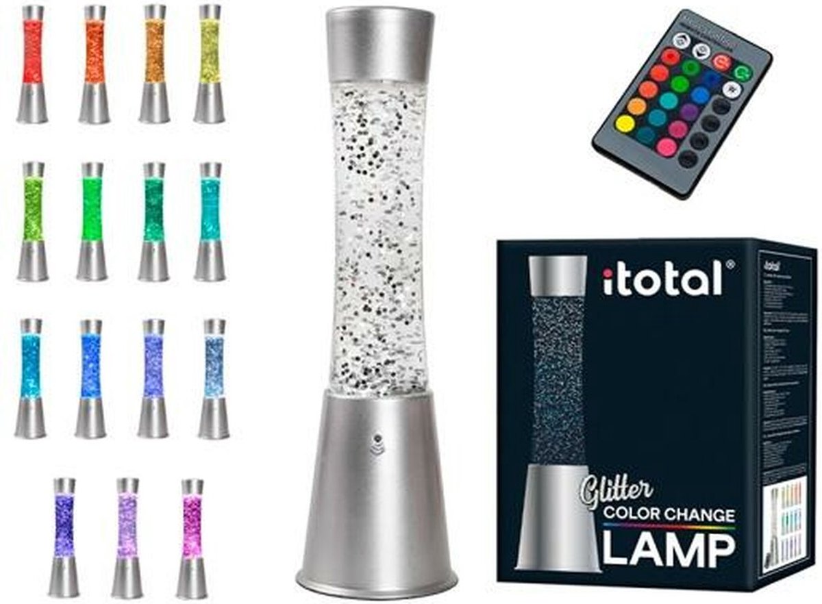 Glitzerlampe mit farbveränderter und Fernbedienung