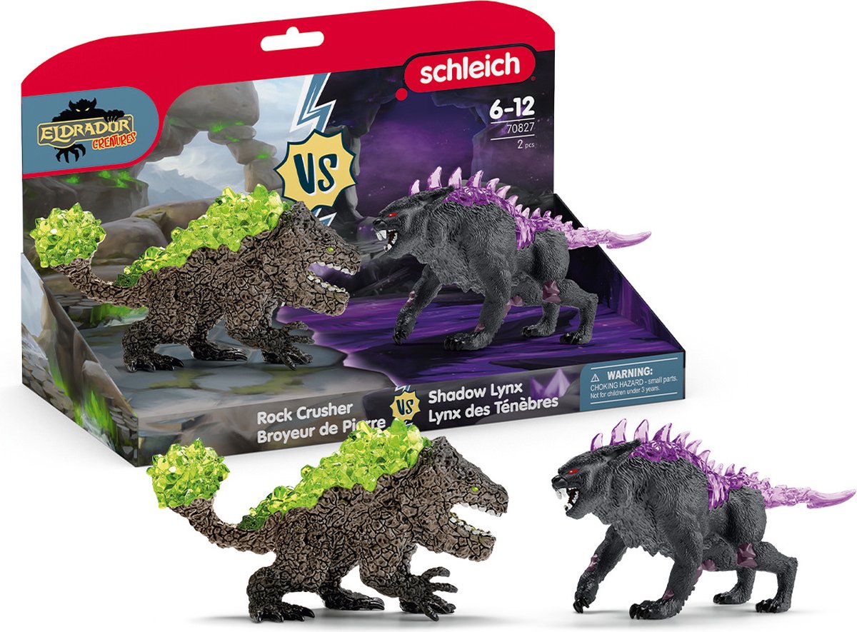 Schleich Eldrador Shadow Lynx gegen Rock Breaker