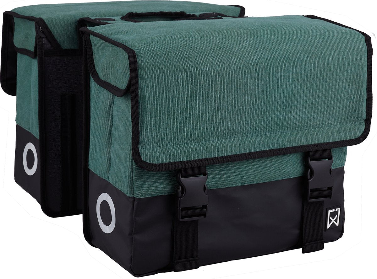 Willex Doppel-Canvas-Tasche plus Jägergrün mattschwarz 40l