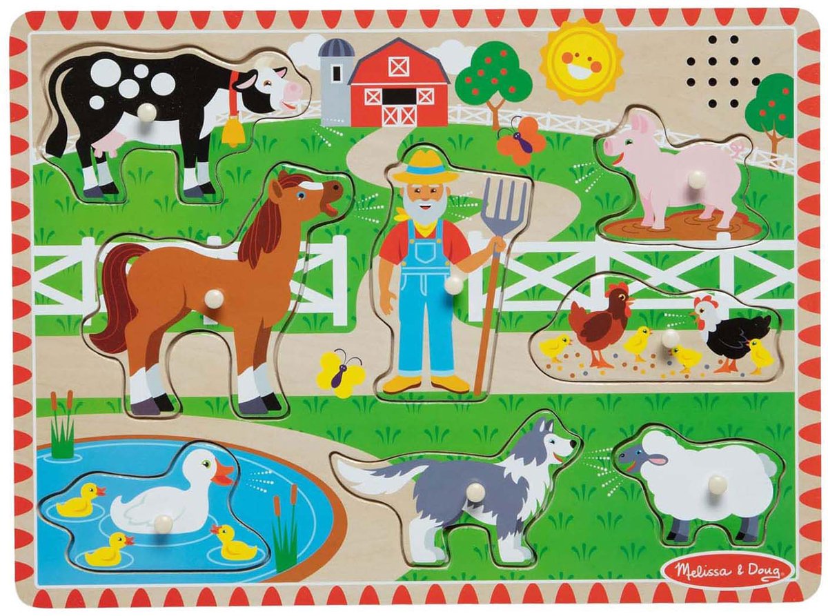 Melissa Doug – Klangpuzzle aus Holz – alte McDonald's-Farm