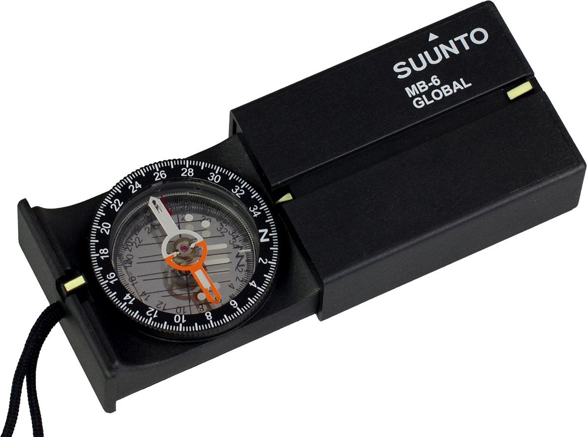 Suunto mb-6 globaler Spiegelpeilkompass – für die nördliche und südliche Hemisphäre – schwarz