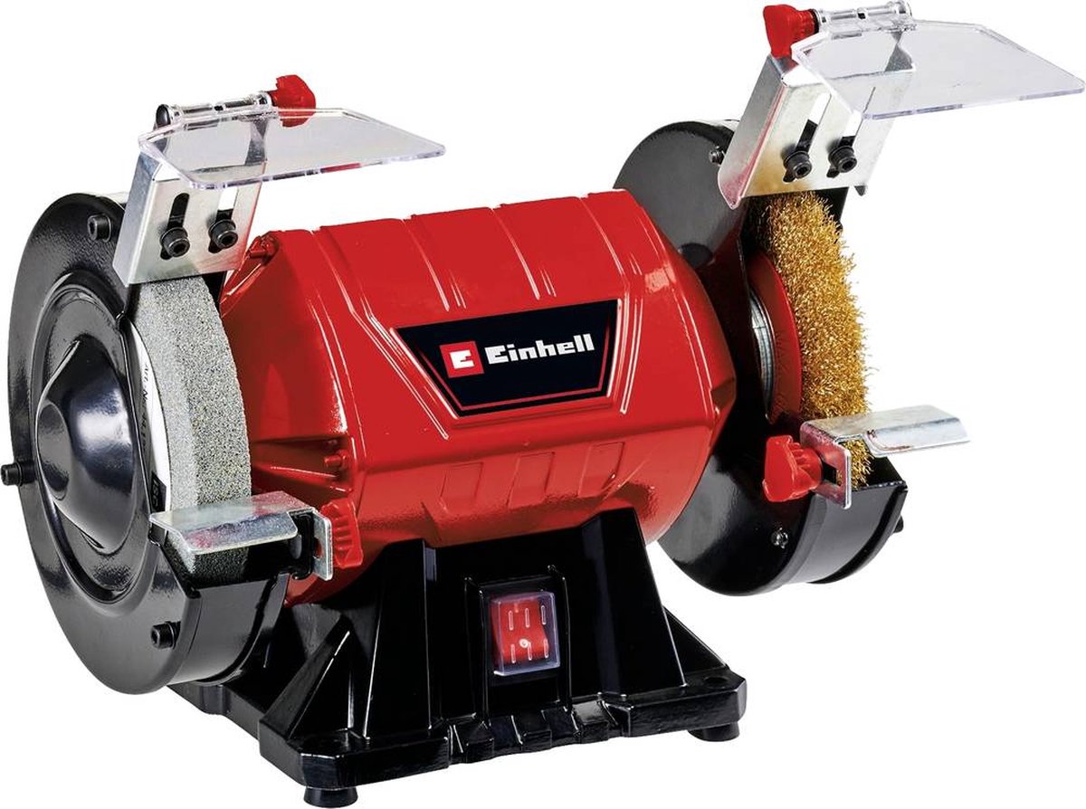 Einhell Elektro-Tischschleifmaschine TC-BG 150 B – 350 W – 2.980 t min – ø150x32x20 mm – inkl. 1x Schleifstein (1x k36) und 1x Bürstenscheibe