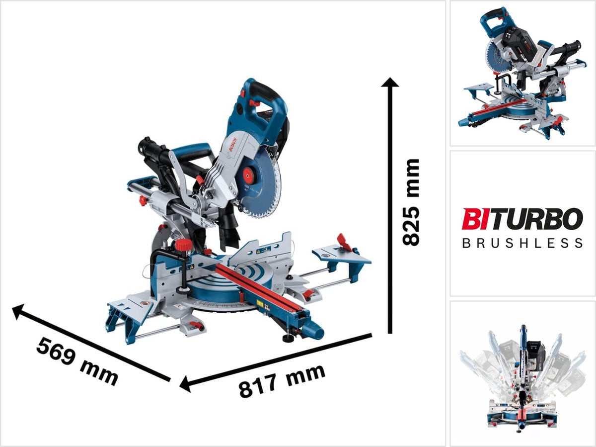 Bosch Professional GCM 18V-216 DC Akku-Kappsäge – Biturbo – ohne 18-V-Akku und Ladegerät