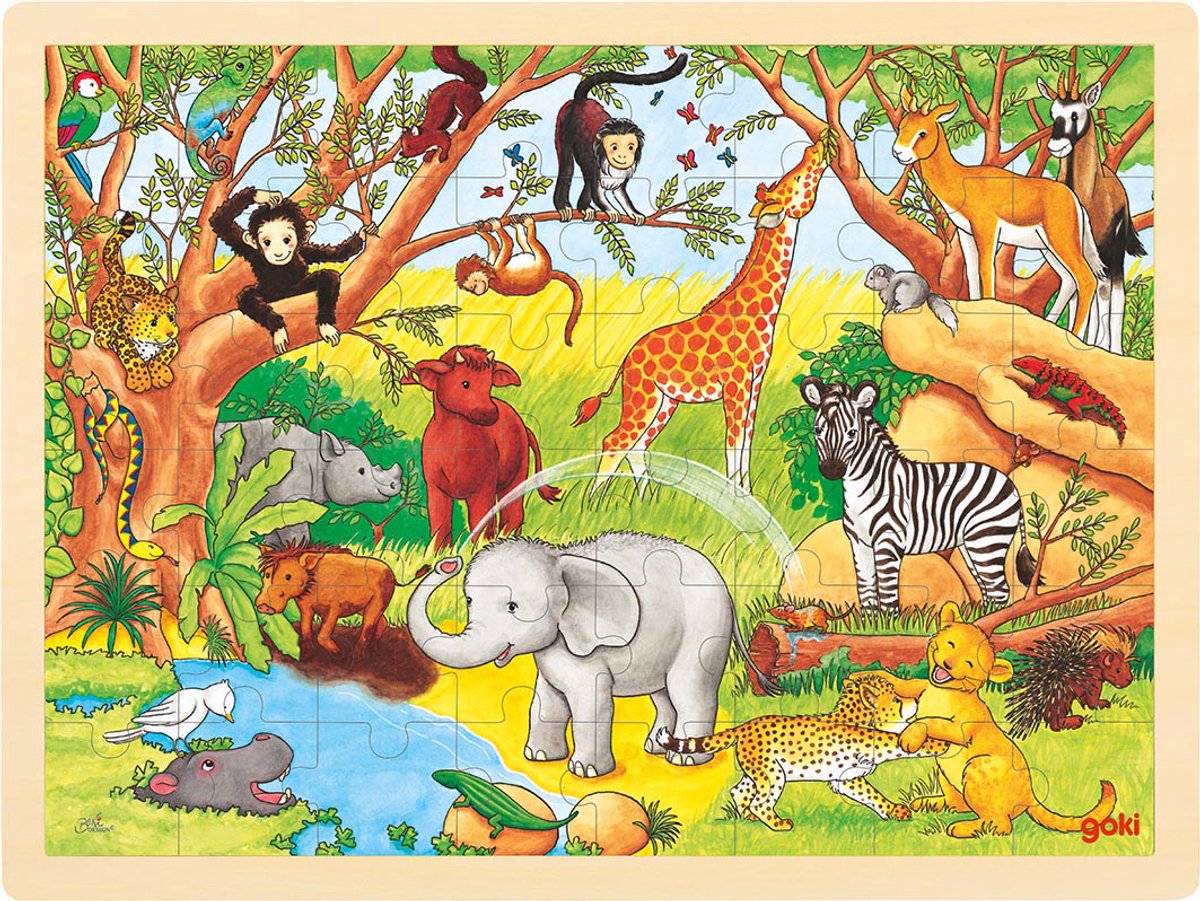 Goki Holzpuzzle - Jungle, 48st.